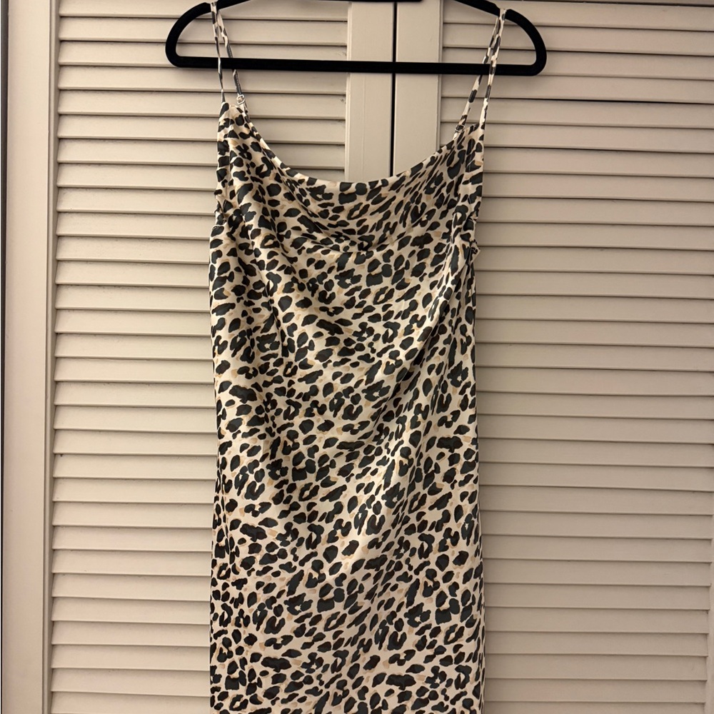 Leopard Print Slip Dress